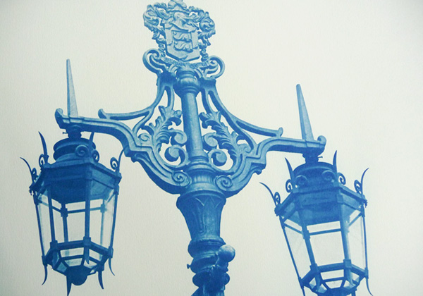 Cyanotype of an old Brighton Street Lamp